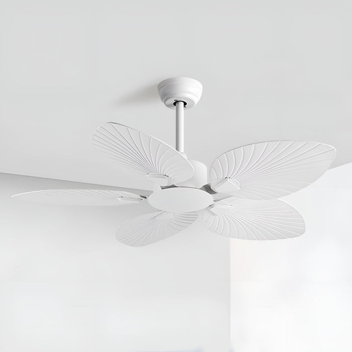 Ceiling Fan - Vintage Imitation Palm Leaf Design - 6-Speed Reverse Frequency Motor