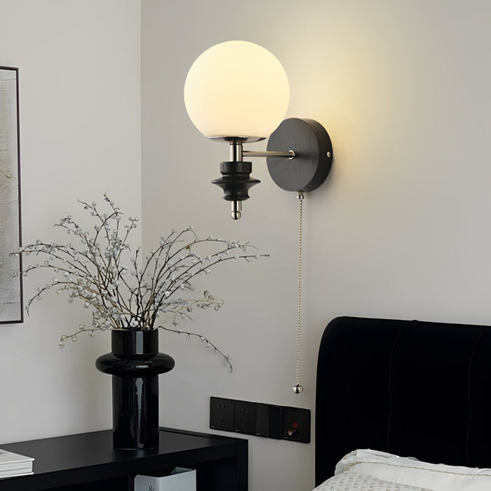 Indoor Globe Wall Sconces - Vintage Farmhouse Style, Mid Century Dimmable LED Lighting