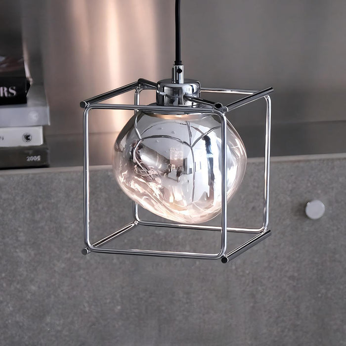 Industrial Bauhaus Pendant Light, Indoor LED Ceiling Fixture, Dining Room/Kitchen Accent