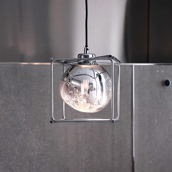 Industrial Bauhaus Pendant Light, Indoor LED Ceiling Fixture, Dining Room/Kitchen Accent
