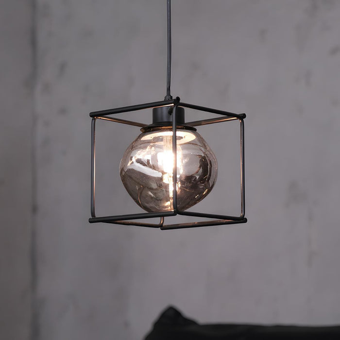 Industrial Bauhaus Pendant Light, Indoor LED Ceiling Fixture, Dining Room/Kitchen Accent