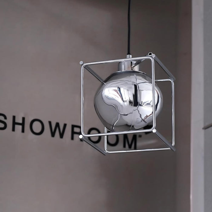 Industrial Bauhaus Pendant Light, Indoor LED Ceiling Fixture, Dining Room/Kitchen Accent