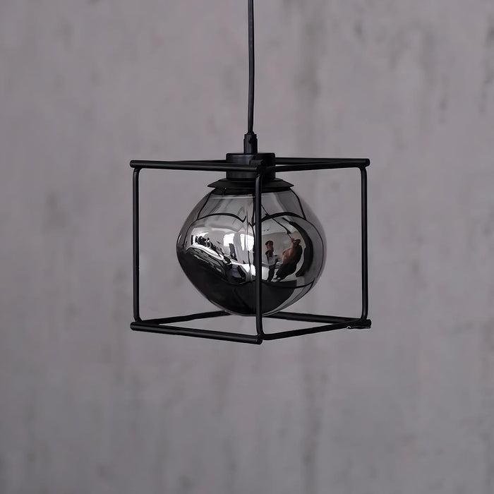 Industrial Bauhaus Pendant Light, Indoor LED Ceiling Fixture, Dining Room/Kitchen Accent