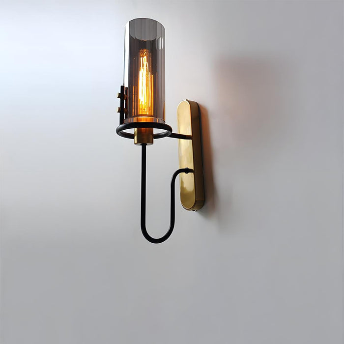 Vintage Crystal Cylinder LED Wall Sconce, Hardwired Accent Lighting, High CRI, 50000hr Life for Bedroom/Hallway/Living Room