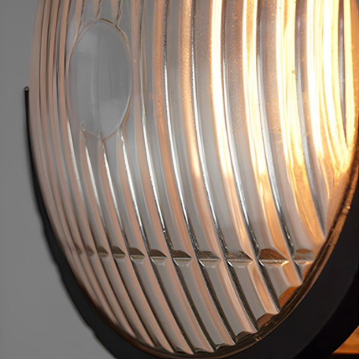 Vintage Industrial Wall Sconce, Edison Bulb LED, Brass Iron Glass, Accent Lighting for Hallway/Living Room/Bedroom