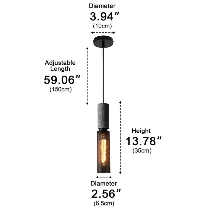 Industrial Vintage Pendant Light, Iron Mesh Cement Wood, Adjustable LED, Kitchen/Bar/Dining Room