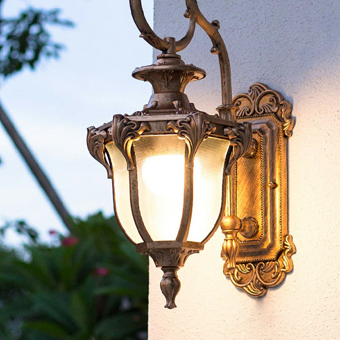 Vintage Outdoor LED Wall Sconce, Waterproof IP56, Die-Cast Aluminum, Porch/Patio/Entryway