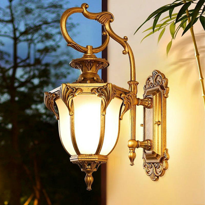 Vintage Outdoor LED Wall Sconce, Waterproof IP56, Die-Cast Aluminum, Porch/Patio/Entryway