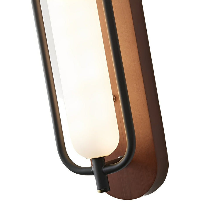Wood Grain LED Wall Sconce, 3-Color Dimmable, Cylinder Design, for Bedroom/Living Room