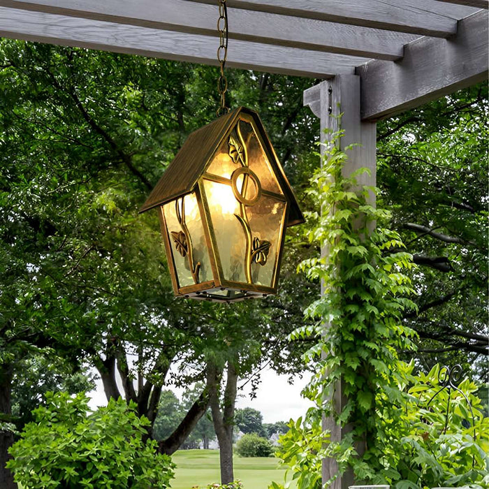 Rustic Outdoor LED Pendant Light, Waterproof IP56, Die-cast Aluminum, for Patio/Porch/Garden