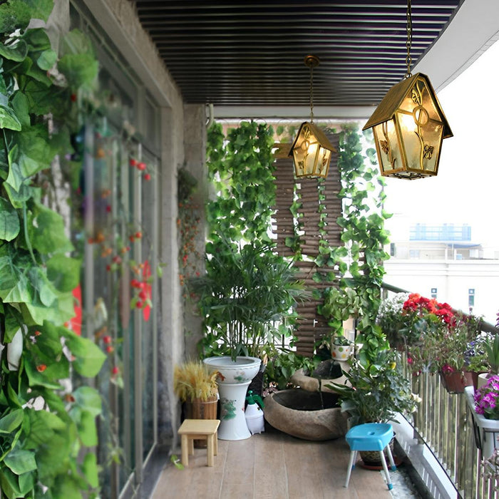 Rustic Outdoor LED Pendant Light, Waterproof IP56, Die-cast Aluminum, for Patio/Porch/Garden