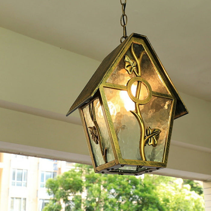 Rustic Outdoor LED Pendant Light, Waterproof IP56, Die-cast Aluminum, for Patio/Porch/Garden