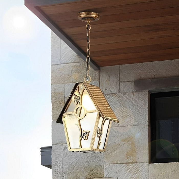Rustic Outdoor LED Pendant Light, Waterproof IP56, Die-cast Aluminum, for Patio/Porch/Garden