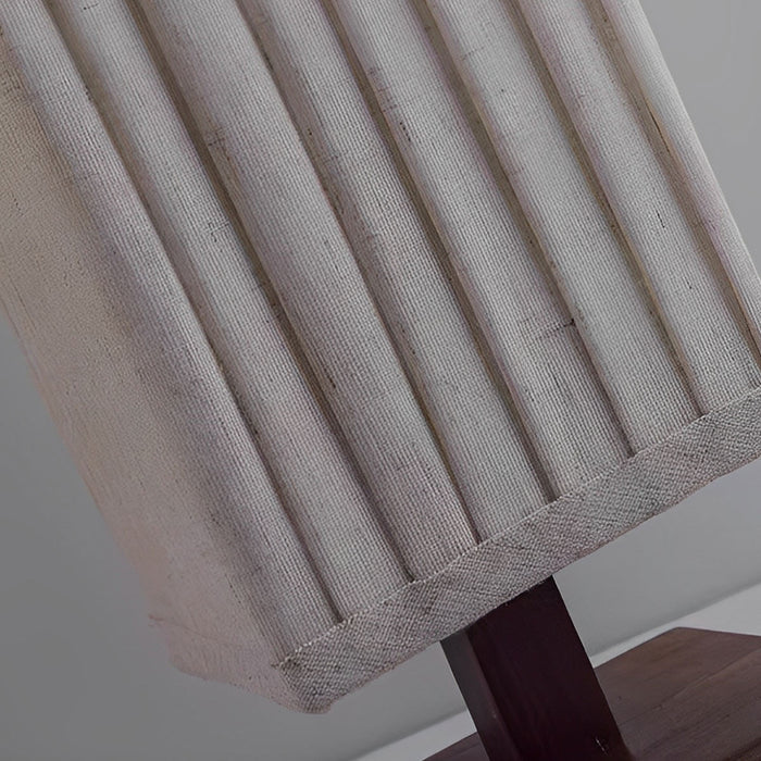 Vintage Square Column Floor Lamp - Elegant LED Lighting, Modern Wood Design