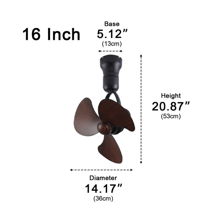 Ceiling Fan - Vintage Swing Rotation, 6-Speed DC Motor, Modern Retro Style