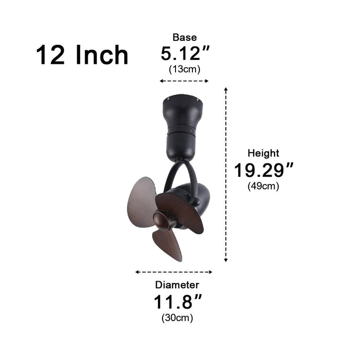Ceiling Fan - Vintage Swing Rotation, 6-Speed DC Motor, Modern Retro Style