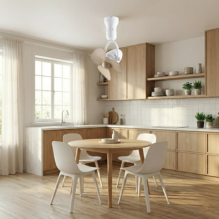 Ceiling Fan - Vintage Swing Rotation, 6-Speed DC Motor, Modern Retro Style