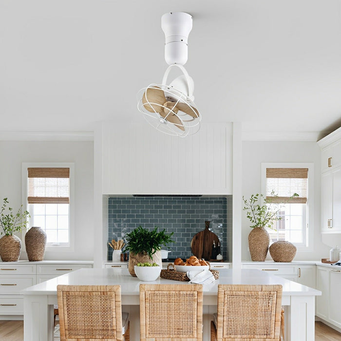 Ceiling Fan - Vintage Swing Rotation, 6-Speed DC Motor, Modern Retro Style