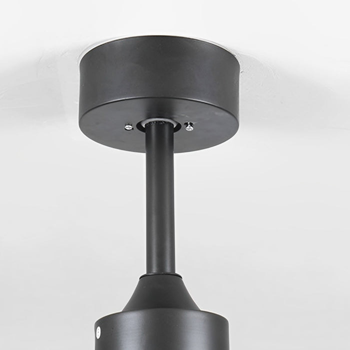 Vintage DC Motor Reverse Variable Frequency Ceiling Fan Light - Walnut Finish, Remote Control, Dimmable LED