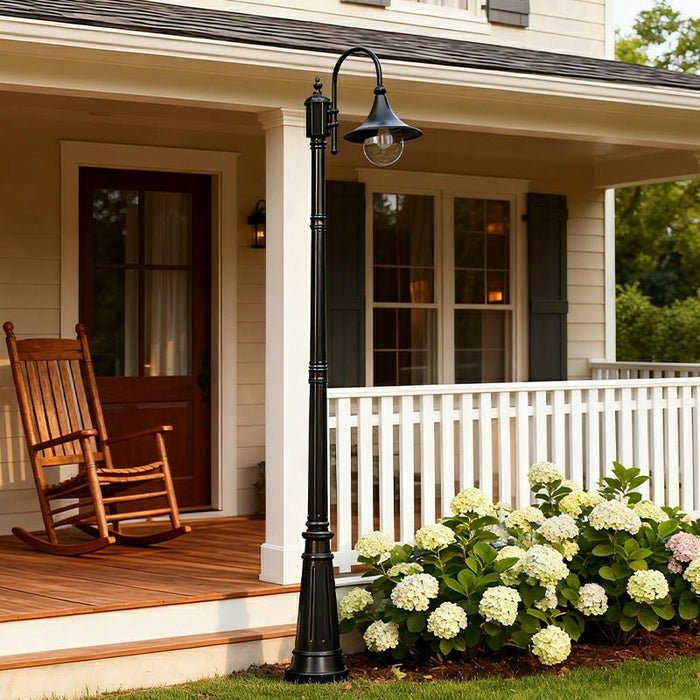 Vintage Waterproof Flared LED Outdoor Pathway Pole Light - Street Light, High Mast Lighting / Lamp Post, Garden Driveway