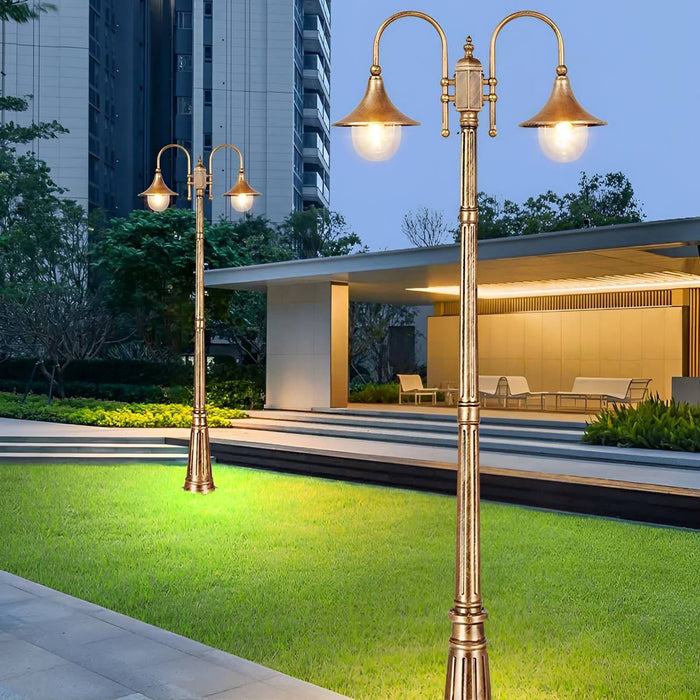 Vintage Waterproof Flared LED Outdoor Pathway Pole Light - Street Light, High Mast Lighting / Lamp Post, Garden Driveway
