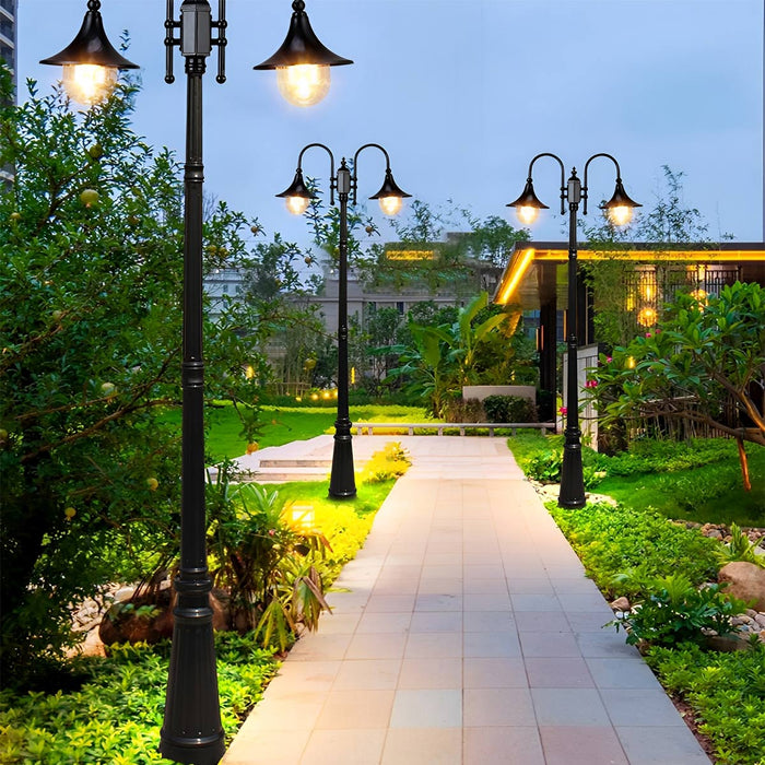 Vintage Waterproof Flared LED Outdoor Pathway Pole Light - Street Light, High Mast Lighting / Lamp Post, Garden Driveway