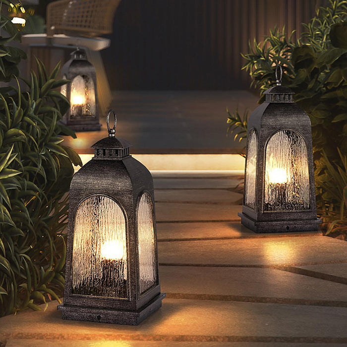 Vintage Waterproof Lantern - Outdoor LED Landscape Lighting, Garden Patio
