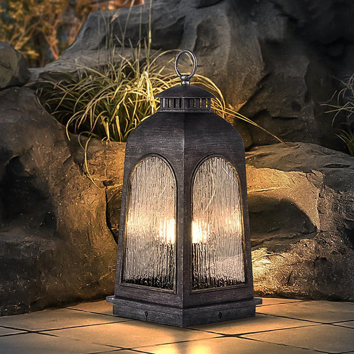 Vintage Waterproof Lantern - Outdoor LED Landscape Lighting, Garden Patio