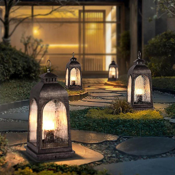 Vintage Waterproof Lantern - Outdoor LED Landscape Lighting, Garden Patio