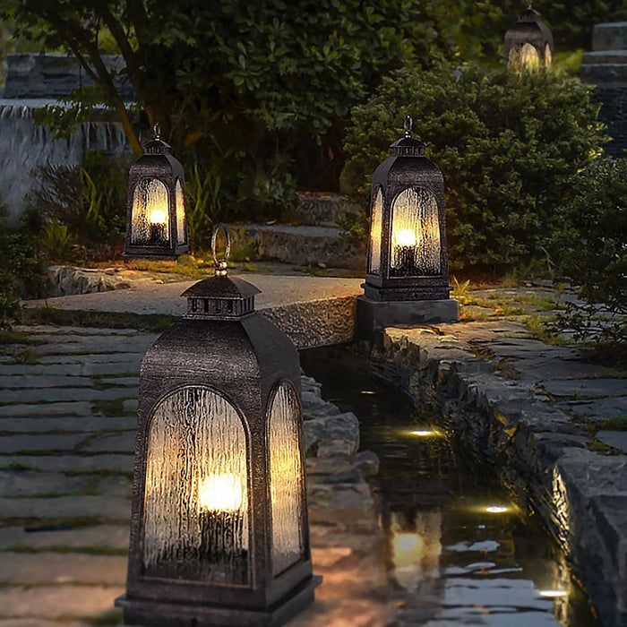 Vintage Waterproof Lantern - Outdoor LED Landscape Lighting, Garden Patio