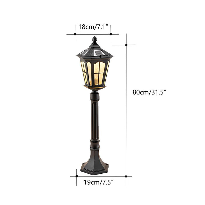 Vintage Waterproof Solar Tower Outdoor LED Landscape Lighting - Pathway, Driveway, Patio
