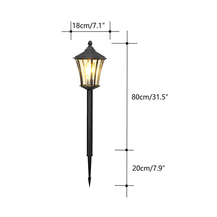 Vintage Waterproof Solar Tower Outdoor LED Landscape Lighting - Pathway, Driveway, Patio