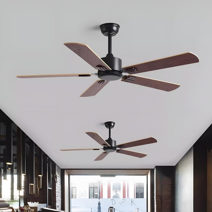 Ceiling Fan - Vintage DC Motor, 6-Speed Reverse Frequency, 5-Blade Design