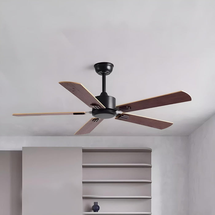 Ceiling Fan - Vintage DC Motor, 6-Speed Reverse Frequency, 5-Blade Design
