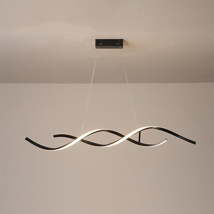 Dual Wave Design Dimmable Pendant Lighting Modern Metal LED Kitchen Lighting Dining Room Lighting Ceiling Light