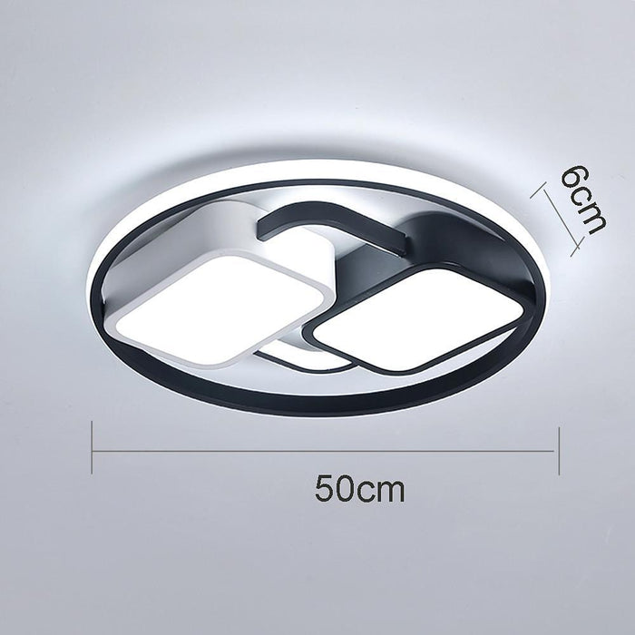 Circles Rectangles Dimmable LED Modern Ceiling Light Flush Mount Lighting