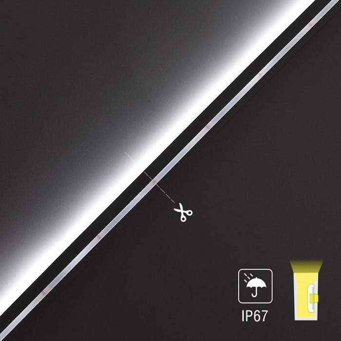 Outdoor Recessed LED Linear Light Strip, Waterproof IP55, Ultra-Slim DIY Installation for Garden/Patio/Yard