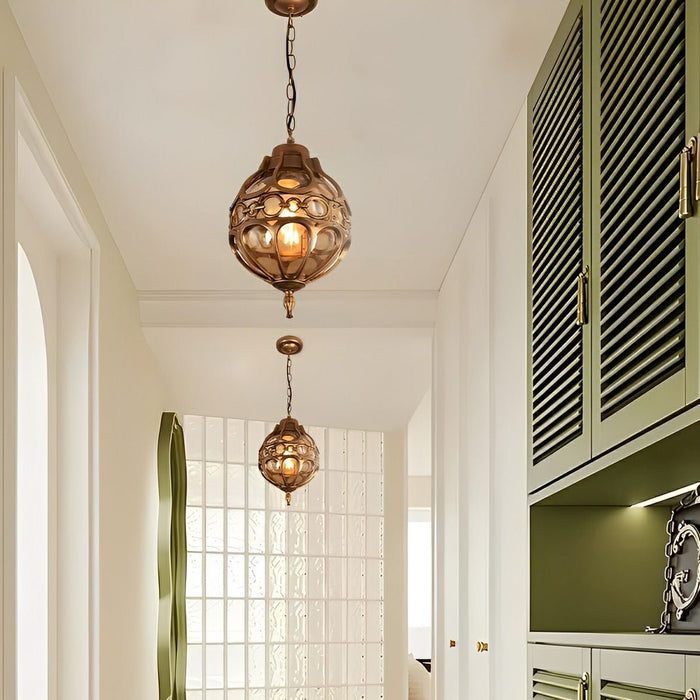 Outdoor Chandelier, Waterproof Aluminum Glass Ball Hanging Light, Garden/Patio/Balcony