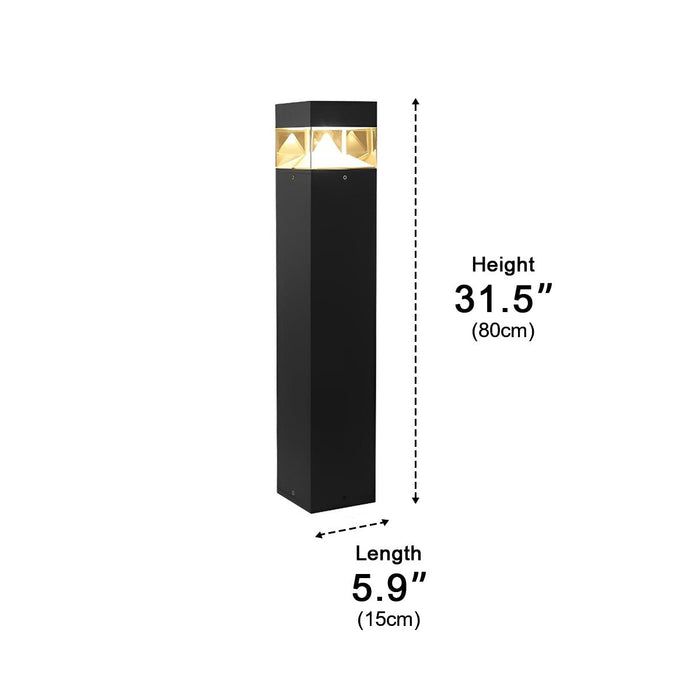 Minimalist LED Landscape Bollard Light, Waterproof IP54 Outdoor Pathway/Garden/Lawn