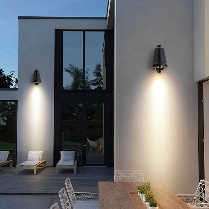 Bell Shaped LED Outdoor Wall Sconce, Waterproof, Hardwired, Curb Appeal, Security Lighting for Patio/Porch/Yard
