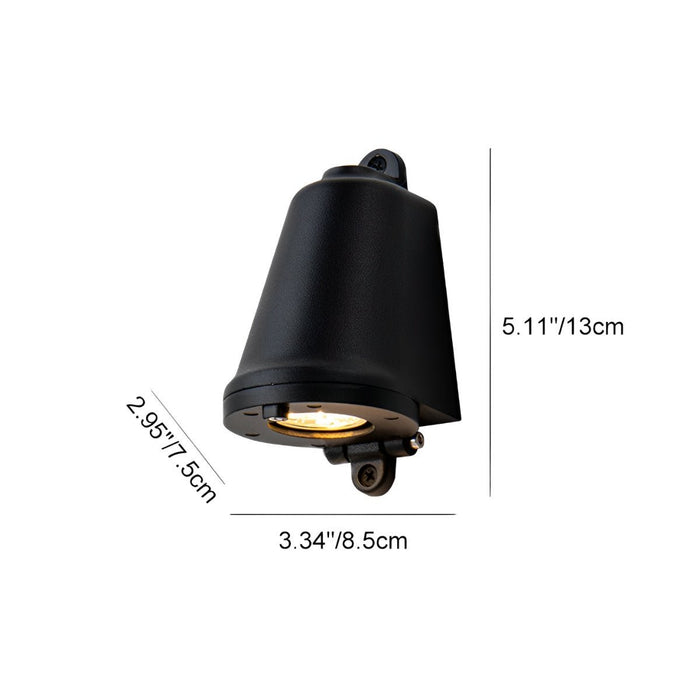 Bell Shaped LED Outdoor Wall Sconce, Waterproof, Hardwired, Curb Appeal, Security Lighting for Patio/Porch/Yard