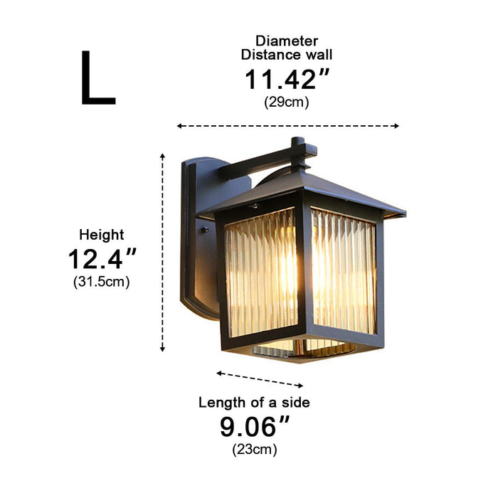 Farmhouse Cross Lantern Outdoor LED Wall Light, Waterproof Porch/Patio, Solar Hardwired, Die-cast Aluminum