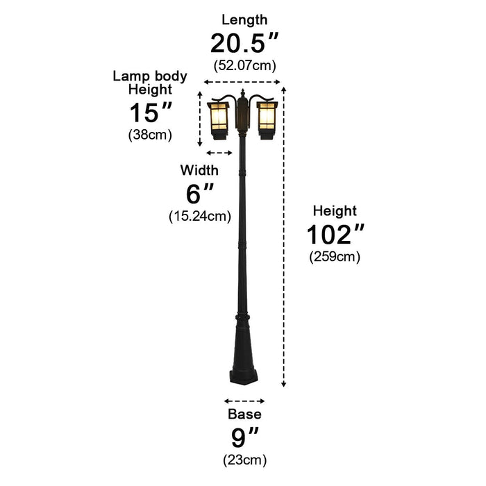 Outdoor Street Lights - Modern, Black, Waterproof, Durable, for Pathways / Gardens