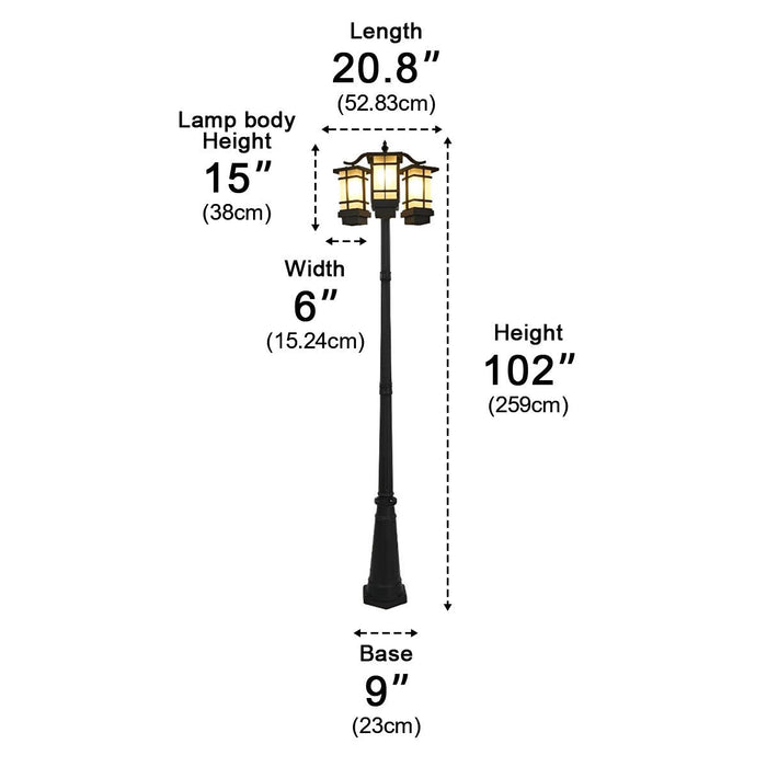 Outdoor Street Lights - Modern, Black, Waterproof, Durable, for Pathways / Gardens