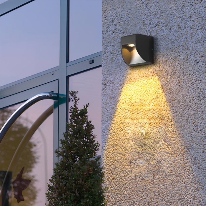 Waterproof Black Up and Down LED Outdoor Wall Sconces - Modern Exterior Lighting Fixture