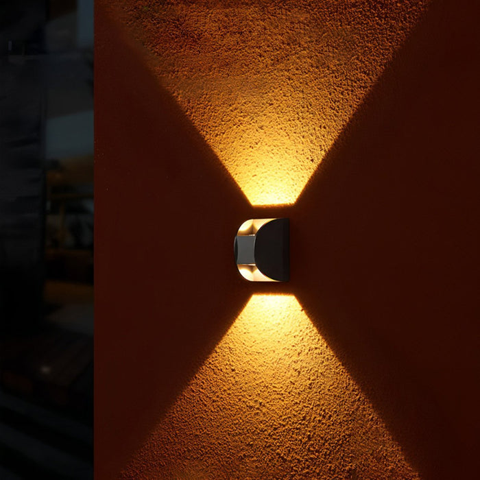 Waterproof Black Up and Down LED Outdoor Wall Sconces - Modern Exterior Lighting Fixture
