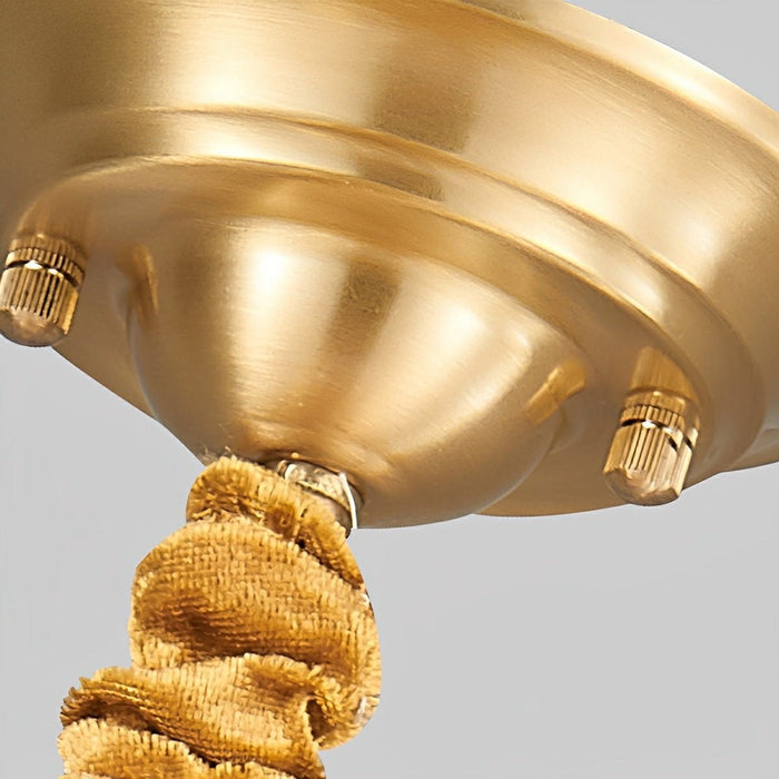 Outdoor Pendant Light - Waterproof Copper Diamond LED Fixture, Luxury Exterior Lighting