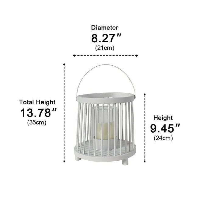 Cylinder Outdoor Floor Lamps, Hanging LED Candle Lanterns - Waterproof Design, Rechargeable