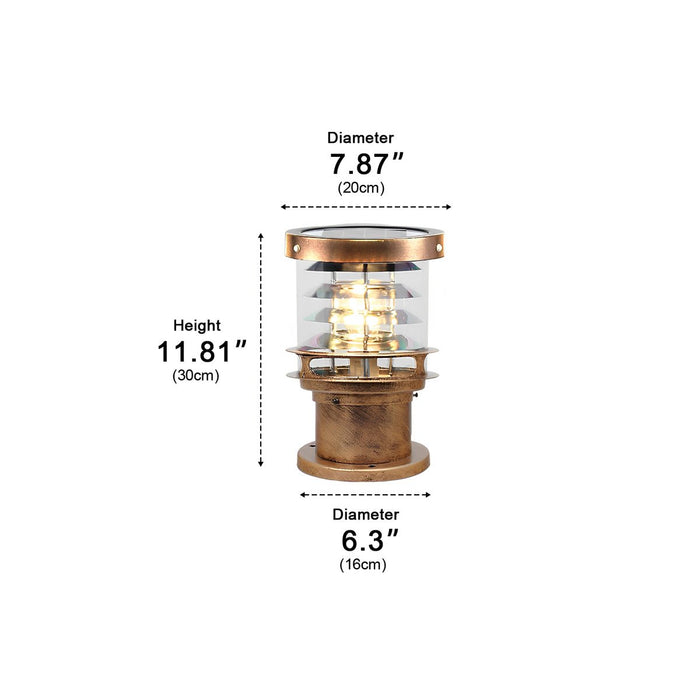 Cylinder Tiered LED Outdoor Landscape Lighting - Modern Lawn Lamp Post, Garden Pathway Light