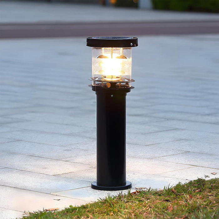 Cylinder Tiered LED Outdoor Landscape Lighting - Modern Lawn Lamp Post, Garden Pathway Light